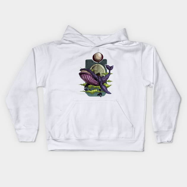 Whale Kids Hoodie by mrzero